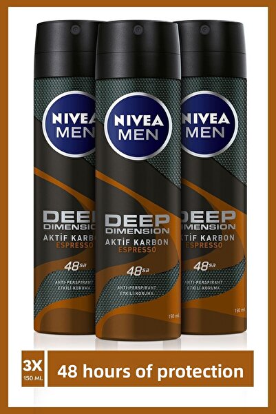 NIVEA Men Men's Deodorant Deep Dimension Espresso 150ml