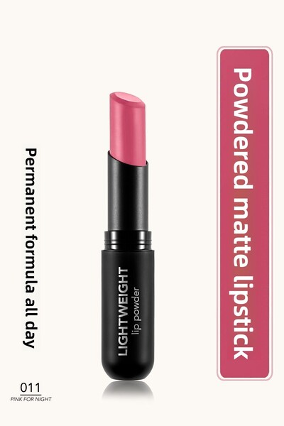 Flormar Ultra Light Matte Lipstick (INTENSE PINK) - Lightweight Lip Powder - ...