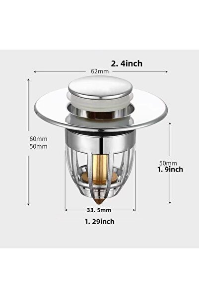Choice قطعة واحدة من فلتر حوض الصرف العالمي GLS المنبثق من الكروم مع فلتر حوض...