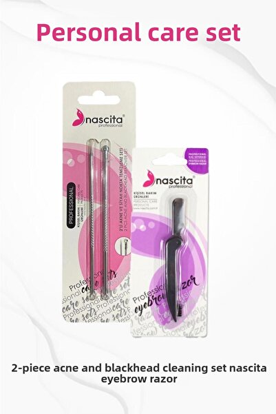 nascita 2-Piece Blackhead Removal Set and Eyebrow Razor
