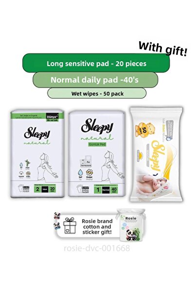 Sleepy Ultra Sensitive Natural Pad - 20-Pack Daily, 40-Pack Sensitive 50-Pack...