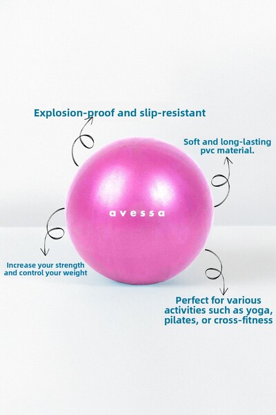Verahed Mini Pilates Ball - Blue Avesta Mini Pilates Balls with 20cm Parachute Lantern Exercise Equipment