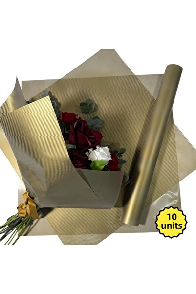 COLORPAK ورق جيلاتيني منقوش بخطوط ذهبية - تغليف باقة الزهور، مقابل غير لامع، ...