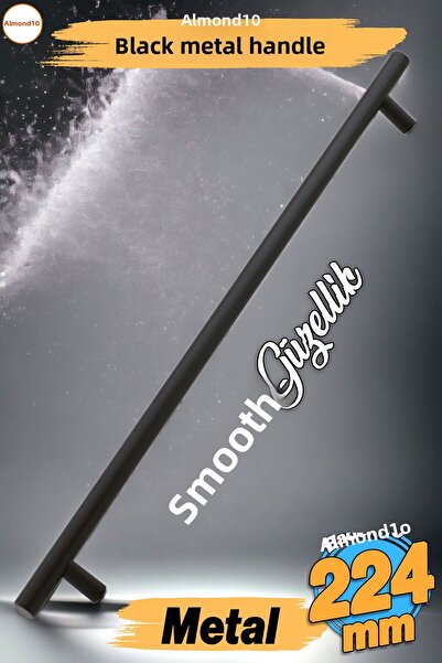 Badem10 Rozmarin Negru Metal 224 Mm 22,4 Cm Mobilier Bucătărie Sertar Dulap M...