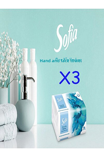 Sofia Hand And Face Towel 3 Pieces (100x3=300 Pieces)
