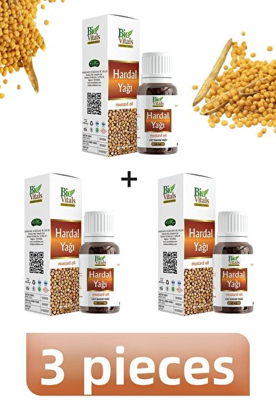 Bio Vitals 50 مل زيت الخردل - 3 قطع