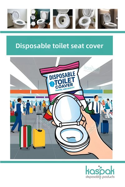 Kaspak disposable products Disposable Nylon Toilet Seat Cover 40 x 50 cm (10 Pieces)