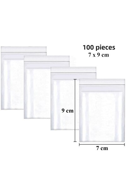 Xtrasafe كيس محكم الغلق كيس شفاف 7x9 سم 100 قطعة هينا بسكويت الجوز نايلون