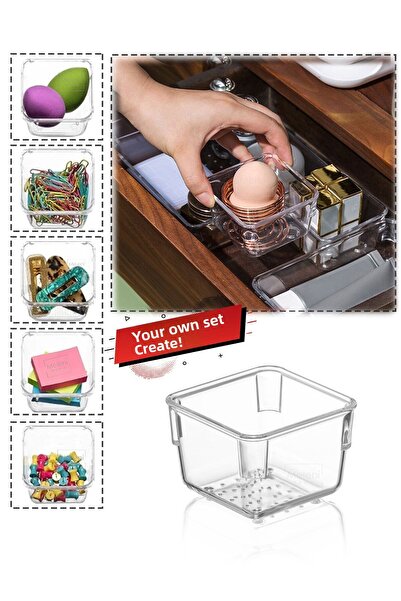 Meleni Home منظم أدراج معياري، منظم مجوهرات للمكياج - منظم سطح المكتب للمكتب ...