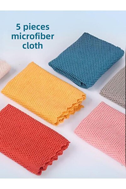 Oliva Nero 5 PCS - Cleaning Cloth Microfiber Thick Absorbent Quick Drying Cle...