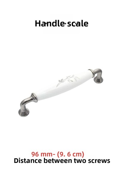 Porcellana Perla (9.6cm) Porcelain Cabinet Drawer Furniture Kitchen Bathroom Children Handle Knob Kulb Kulbu Yakut96Mm- Stk3374