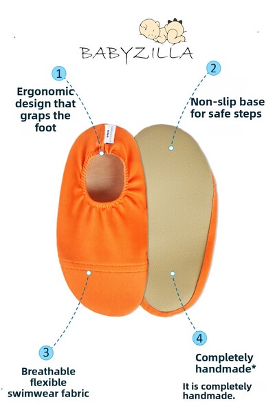 BabyZilla Non-Slip Sole Sea Shoes, Children's Pool Booties