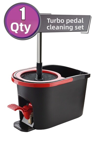 coverest Turbo Pedal Mop Vileda Cleaning Set + 1 Spare Microfiber Mop