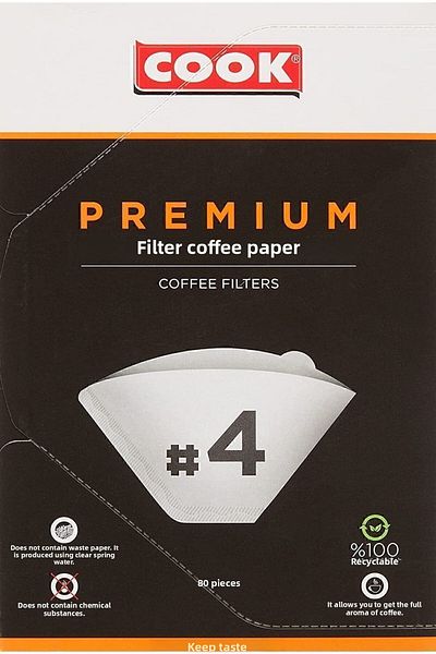 COOK Premium Filter Coffee Paper - Size 4
