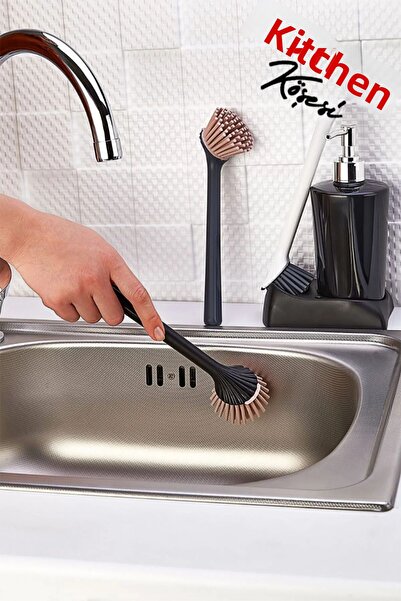 Mutfak Köşesi Black Super Durable Silicone Dish Sink Brush
