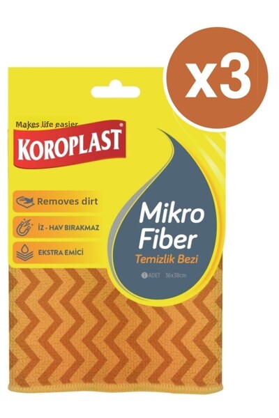 Koroplast Lavetă de curățare din microfibră x 3 pachete