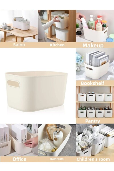 Mutfak Köşesi 4-Piece Organizer Box Set - 4 Lt Multi-Purpose Organizer - Decorative Storage Box