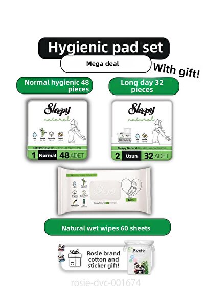 Sleepy Natural Ultra Sensitive Pads Normal 48Pcs, Daily Pads 32Pcs, Natural 6...