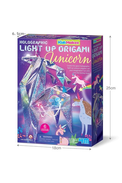 4M Creative Set - Holographic Origami Unicorn with Illumination