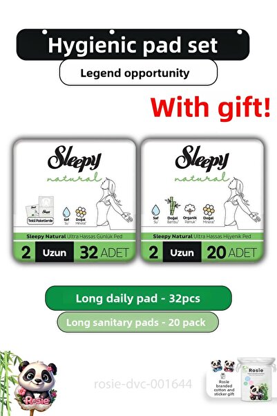 Sleepy روزي - فوط صحية طبيعية، 20 عبوة و 32 عبوة يومية