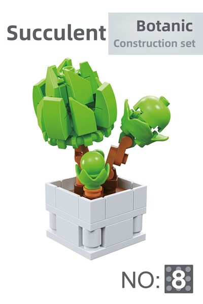 SmartFox Iconic Decorative, Collectible and Displayable Block Succulent Flower Model Making Set