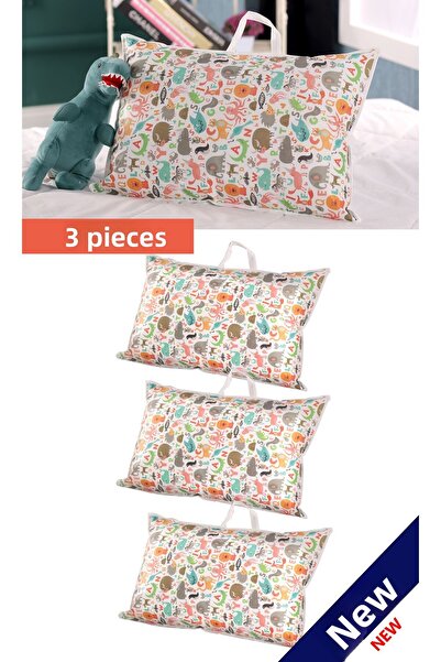 Vedsey Set of 3 70X50 cm - Custard Cute Animal Pattern Pillow and Clothing Or...