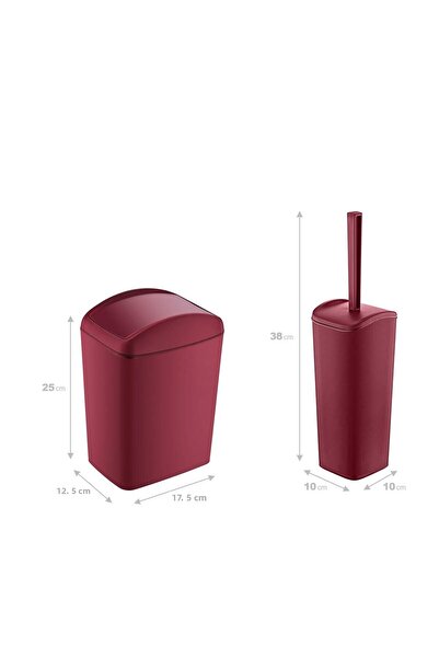 Smartware Soft Trash Can and Wc Brush Carmen