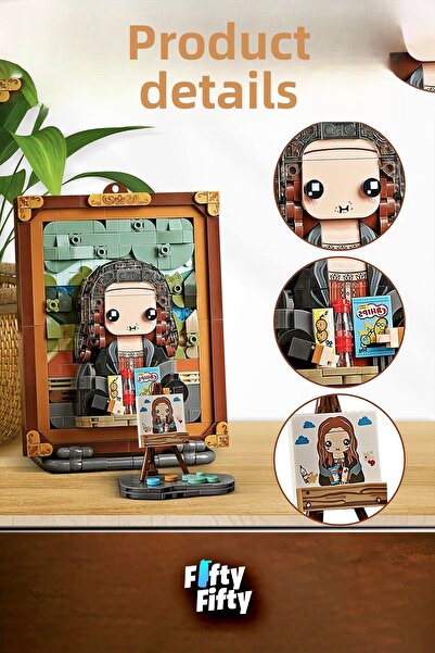 Vagonlife 604 Pieces Loz Toy Construction Set Table with Easel Figure Fflz-1286