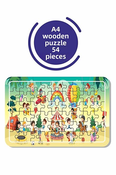 LİPYOS لعبة بازل خشبية من بلاي تايم 54 قطعة