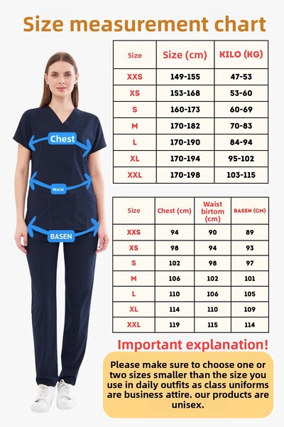 DRCLASS Costum scrubs chirurgical gri cu pulbere Lycra, unisex, pentru asistentă medicală și medic