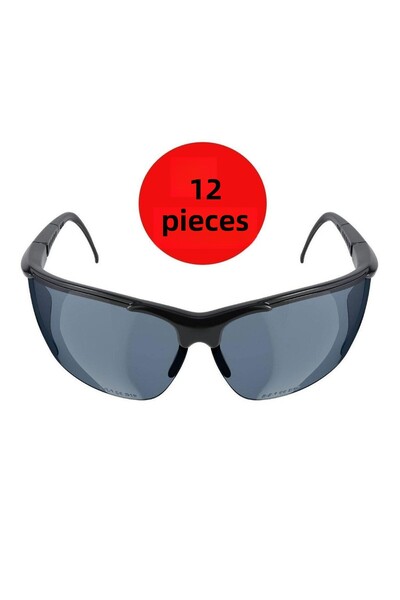 NZB S600 نظارات حماية للعمل من السيليكون المدخن - 12 قطعة