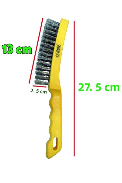 Badem10 Plastic Handle Wire Galvanized Wire Brush Dirt Rust Cleaning Brush 27.5 Cm