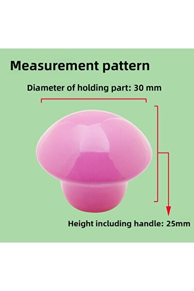 Badem10 Κουμπί μανιταριού Μεταλλικό (ΡΟΖ) Στρογγυλό Έπιπλα Παιδικού Δωματίου Συρτάρι Κουζίνας Ντουλάπα 10 Τεμάχια Λαβή