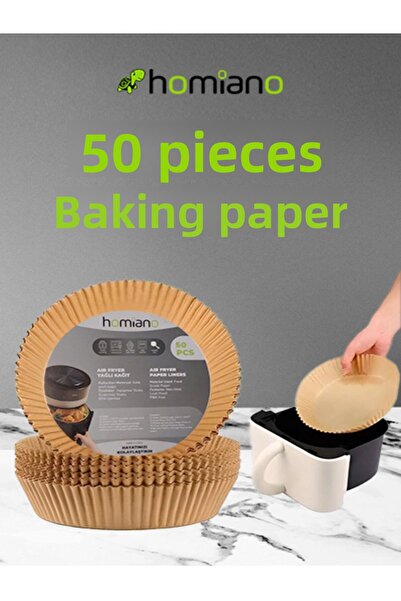 Homiano مقلاة زيتية ورقية 3 لتر - 50 قطعة