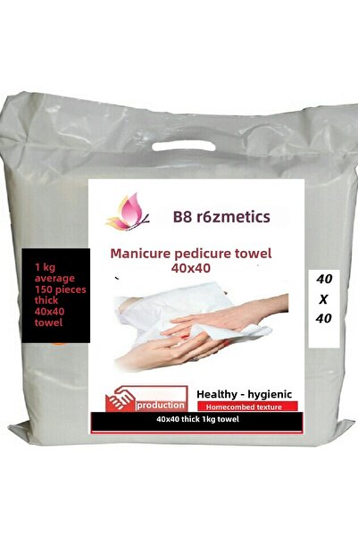 BB KOZMETİK منشفة تنظيف وتنظيف الأظافر للاستعمال مرة واحدة (40×40) 1 كجم