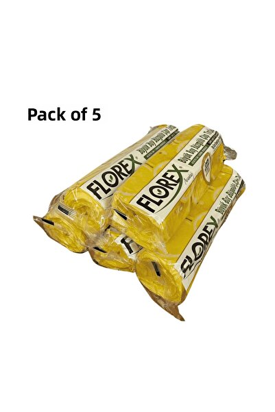 BYBKURUMSAL TvA كيس قمامة كبير الحجم برباط برائحة الليمون × 5 لفات