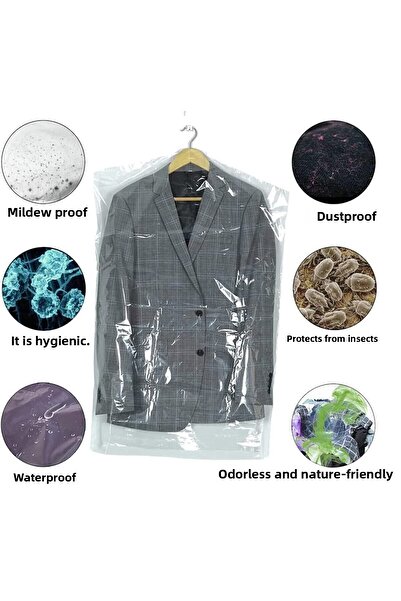 Dekals حقيبة ملابس مكونة من 5 قطع مع فتحات للشماعات وسترة وسترة وحقيبة نايلون...