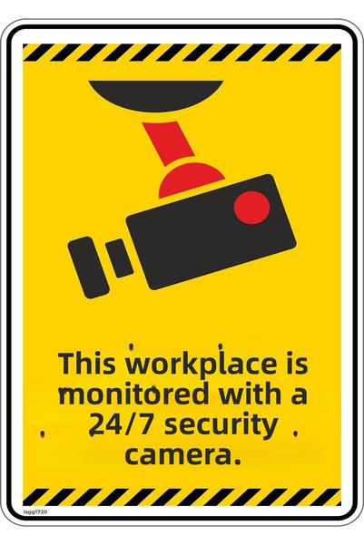 isgtabelam 15X20Cm/Phosphor Composite/This Workplace Is Monitored by 24/7 Sec...