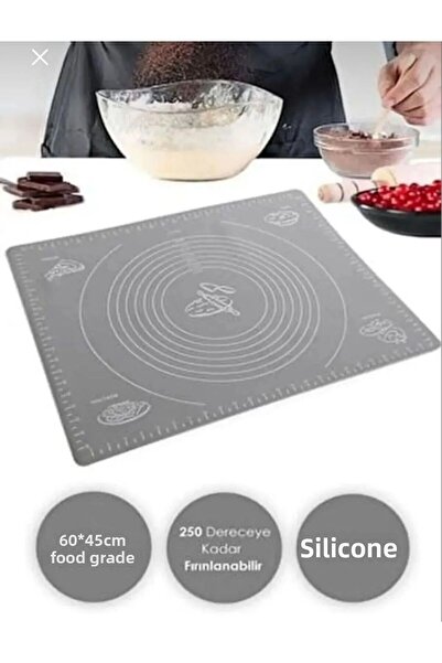 YASİMA بساط لف العجين من السيليكون، بساط لف العجين بمقياس 50 × 40 سم