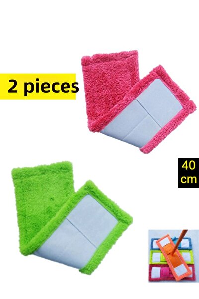 nistabolje قطعتان من قماش الممسحة البديلة المصنوعة من الألياف الدقيقة مقاس 40 سم، قماش بديل للممسحة الأرضية والباركيه