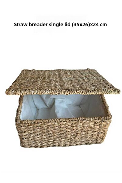 Amentes Bamboo and Wicker Decorative Basket Home Organizer