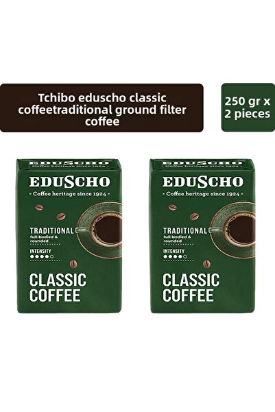 Tchibo قهوة إيدوشو الكلاسيكية - 250 جم × 2 قهوة مفلترة مطحونة تقليدية