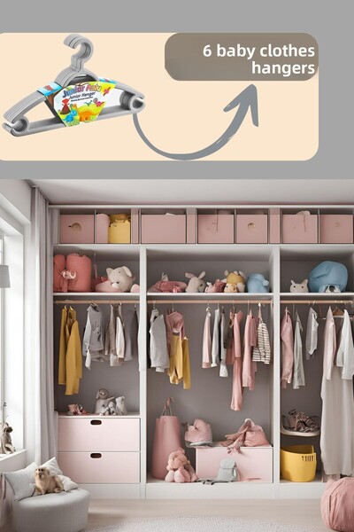 PONÇİK BEBEK Rochie pentru bebeluși și copii din 6 piese - Umeraș gri pentru ...