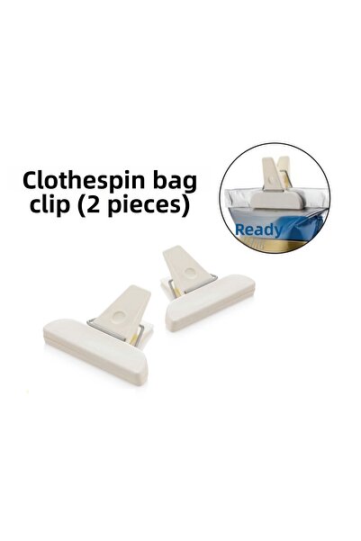 QLUX IDEAS Щипка за чанта с ключалка - Практична чанта за свежест и защита (2 бр.)