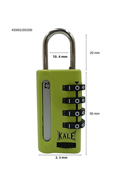 Kale Kilit قفل مجمع أخضر 4 خطوات مع نافذة معلومات مشفرة)