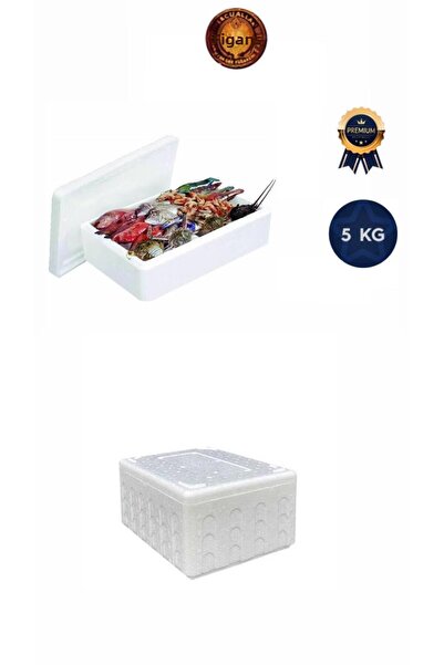 figanlar ambalaj Eps Styrofoam Foam Box with Lid/Sacrificial Meat and Fish Storage Box 5 kg 40X30 cm 10 Pcs