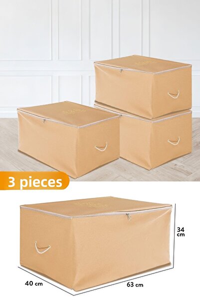 Serstil 3 Pieces - Medium Size Tan Bag 63 X 40 X 34 Cm