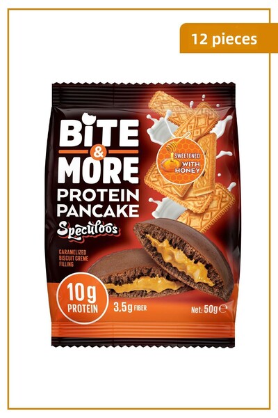 bite & more فطيرة كاكاو بروتين / فطيرة كاكاو بروتين 50 جرام × 12 قطعة - سبيكولوس