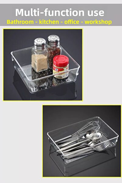 FİTHOME 3 Pieces Drawer Inside Organizer Multipurpose Organizer Makeup Supplies Stationery Bathroom Office