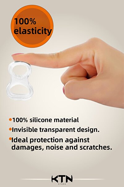 KTN Πώμα πόρτας από σιλικόνη Kotan 12 τεμαχίων Προστατευτικό εξάρτημα τοίχου Αντικραδασμικό ελαστικό πώμα λαβής πόρτας